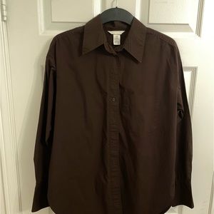BROWN POPLIN SHIRT H&M